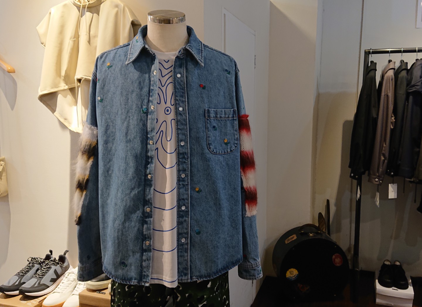 MARNI/Denim&Mohair shirt,Pop Print pants | DOUBLE VISION